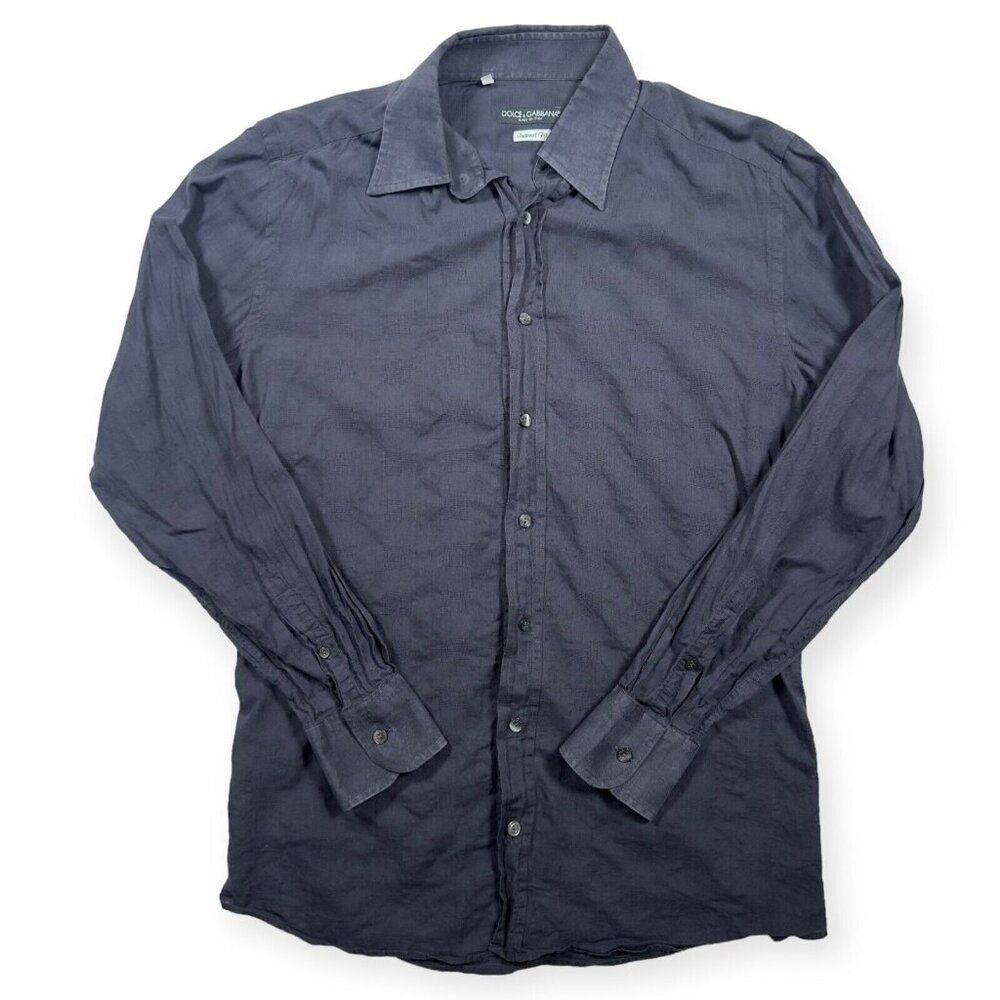 Dolce and Gabbana Black Tailored Fit‎ button down 15.5/40